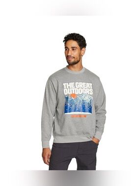 Men's Eddie Bauer The Great Outdoors Graphic Crewneck Sweatshirt - Gray